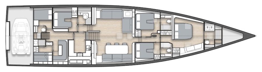 Y Yachts - Y9 layout - 2
