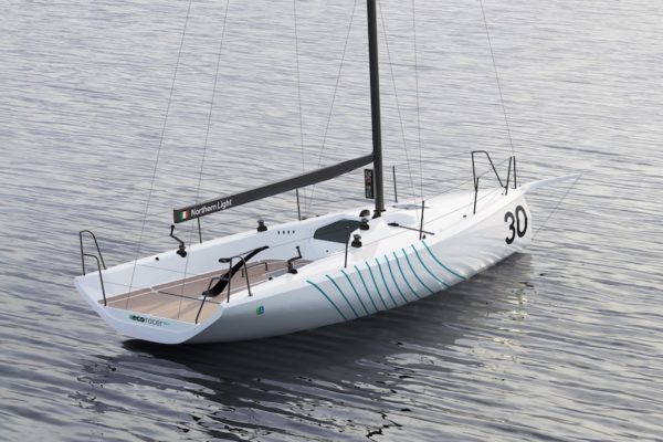 Ecoracer One Design 30 - Il render in acqua della nuova deriva monotipo di Northern Light Composites-1